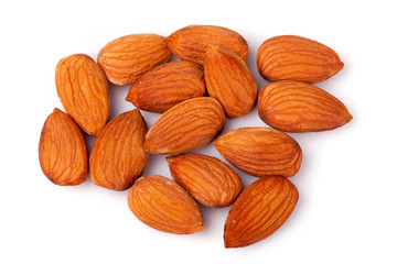 almond nuts isolated on white background