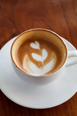 A cup of coffee latte
