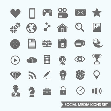 Social media vector icons.