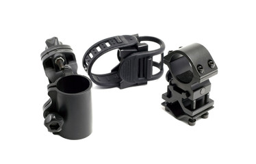 three dusty mount for flashlight on a white background