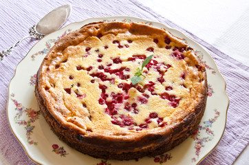 KaeseKuchen mit Johannisbeeren