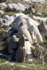 Stone formations, Fairy Chimneys in Cappadocia, Turkey