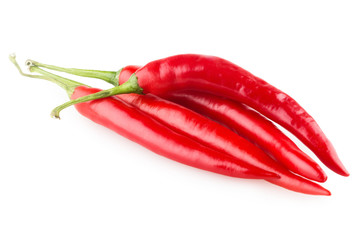 colorful bell peppers isolated on white background