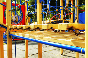 Colorful playground in public park