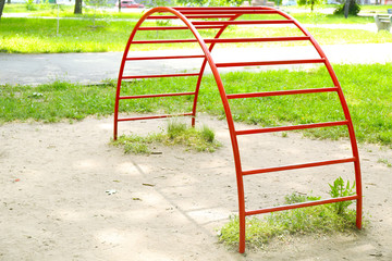 Ladder on playground in yard