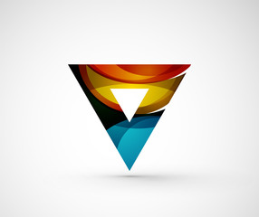 Abstract geometric company logo triangle, arrow