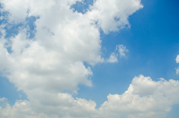 Naklejka na ściany i meble Cloudy Blue Sky , Imagination shape of cloud