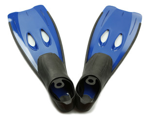 Pair of flippers isolated on white