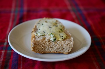 Bread with herb butter