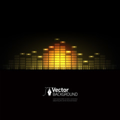 vector sound wave, abstract pulse background
