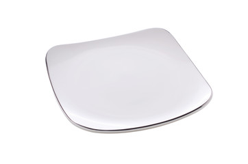 Empty plate isolated on a white background