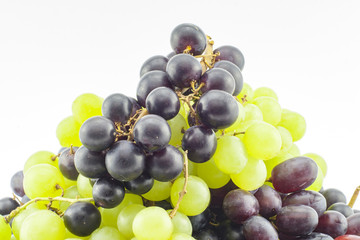 Grapes, white background