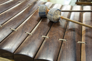 Thai national music instrument ancient ranard concept