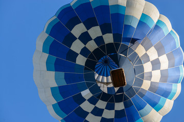 Hot air balloon flight view from below