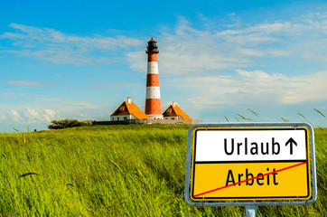Ortseingangsschild Leuchtturm