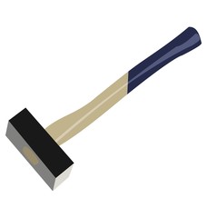 Realistic illustration of big hammer