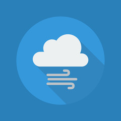 Weather Flat Icon. Cloud and Windy