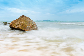 Beach rocks in pattaya city thailand