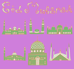 doodles of mosques