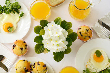 Yellow summer breakfast