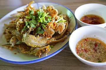 Deep Fried fish, Famouse Thai seafood menu
