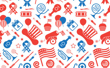 Background with USA Symbols.