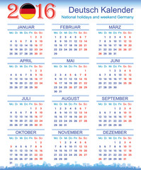 German Calendar 2016