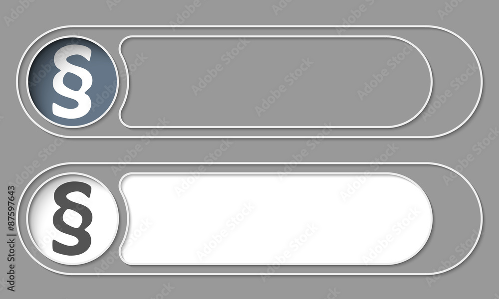 Poster set of two simple buttons and paragraph