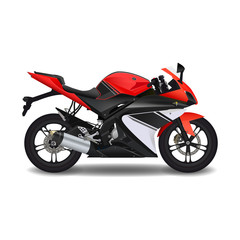Obraz na płótnie Canvas Motorcycle, red sport bike