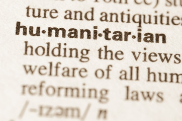 Dictionary definition of word humanitarian