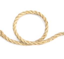 Rope on white background
