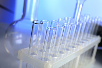 Test tubes in laboratory