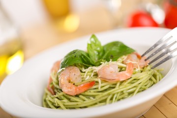 Pasta, Food, Plate.