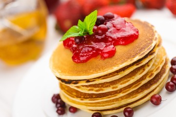 Red, closeup, dish.