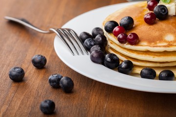 Pancake, Buckwheat, Blueberry.