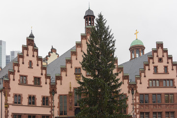 Obraz premium Romer - medieval building in Altstadt, Frankfurt am Main Germany