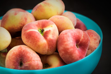 Donut peaches in bowl