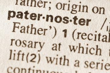 Dictionary definition of word paternoster