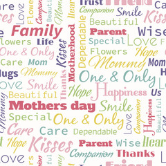 Vector Mother's Day seamless pattern.