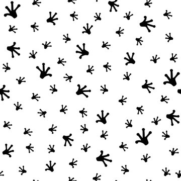 Frog's trace seamless vector pattern