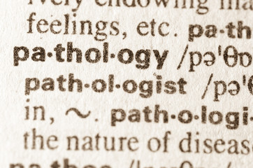 Dictionary definition of word parhology