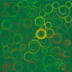 vector abstract color patterns on a green background 