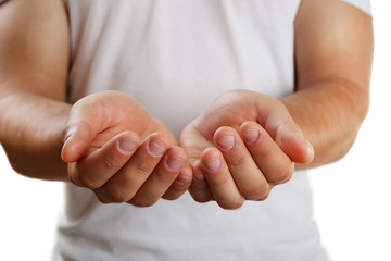 Male hands close up