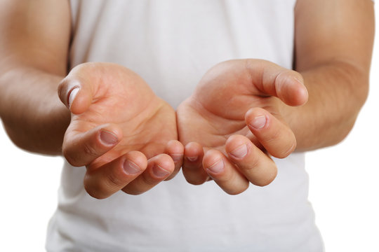 Male hands close up