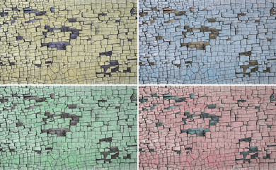 cracked paint on wooden surface