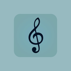 Obraz premium Pale blue music icon