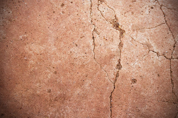 cement floor cracked, abstract background, vignette corner