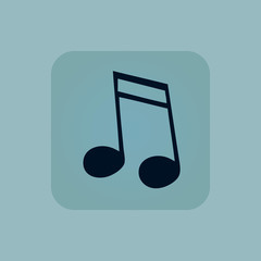 Pale blue 16th note icon