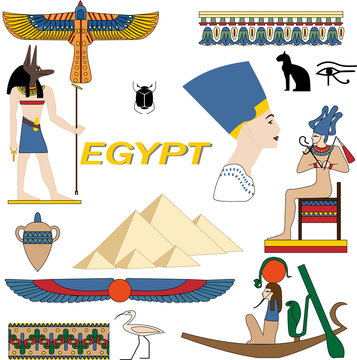 vector symbols of Egypt 