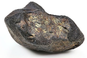Fragment des Chelyabinsk Meteoriten isoliert auf weißem Hintergrund